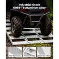 thumbnail image 4 of KFFKFF Aluminum Trailer Ramps, 76 x 50 in Tri-Fold Design with Straps & Non-Slip Rubber Fingers, 1500 lbs Capacity Loading Ramps for ATVs, Motorcycles, Lawn Mowers, Tractors, and Carts, 4 of 9
