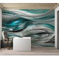 thumbnail image 3 of Tiptophomedecor Abstract Wallpaper Wall Mural - Tunnels Green, 3 of 7