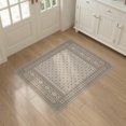 thumbnail image 3 of ODIKA 3'x5' Beige Rectangular Design With Intricate Washable Area Rug Border Details Ornamental Balanced Layout Artistry for Hallway, Laundry Room, Non-Slip, Flatweave, Easy Care, 3 of 7