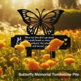 thumbnail image 6 of NUAHRHY 1pc Butterfly Memorial  Garden Stakes Art Plaque Metal Sympathy Angle Stake Cemetery Decor for Grave Outdoors 10.9"*9.8" Black, 6 of 11