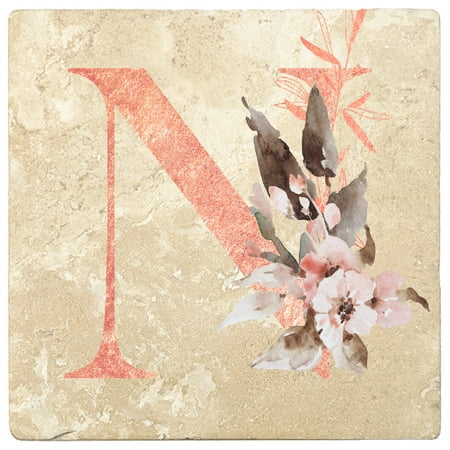 

Krebs Family Monogram Coaster Set of 4-4 USA Absorbent Travertine Stone – Custom Bridal Shower Gift Wedding Engagement Housewarming Anniversary Home Décor Birthday Bar Accessories Rose Gold N