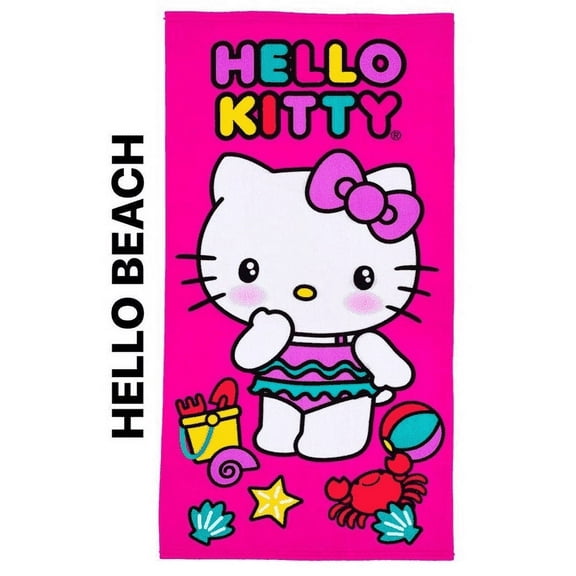 Hello Kitty Beach Pool Travel Vacations Bathroom Towel Lightweight