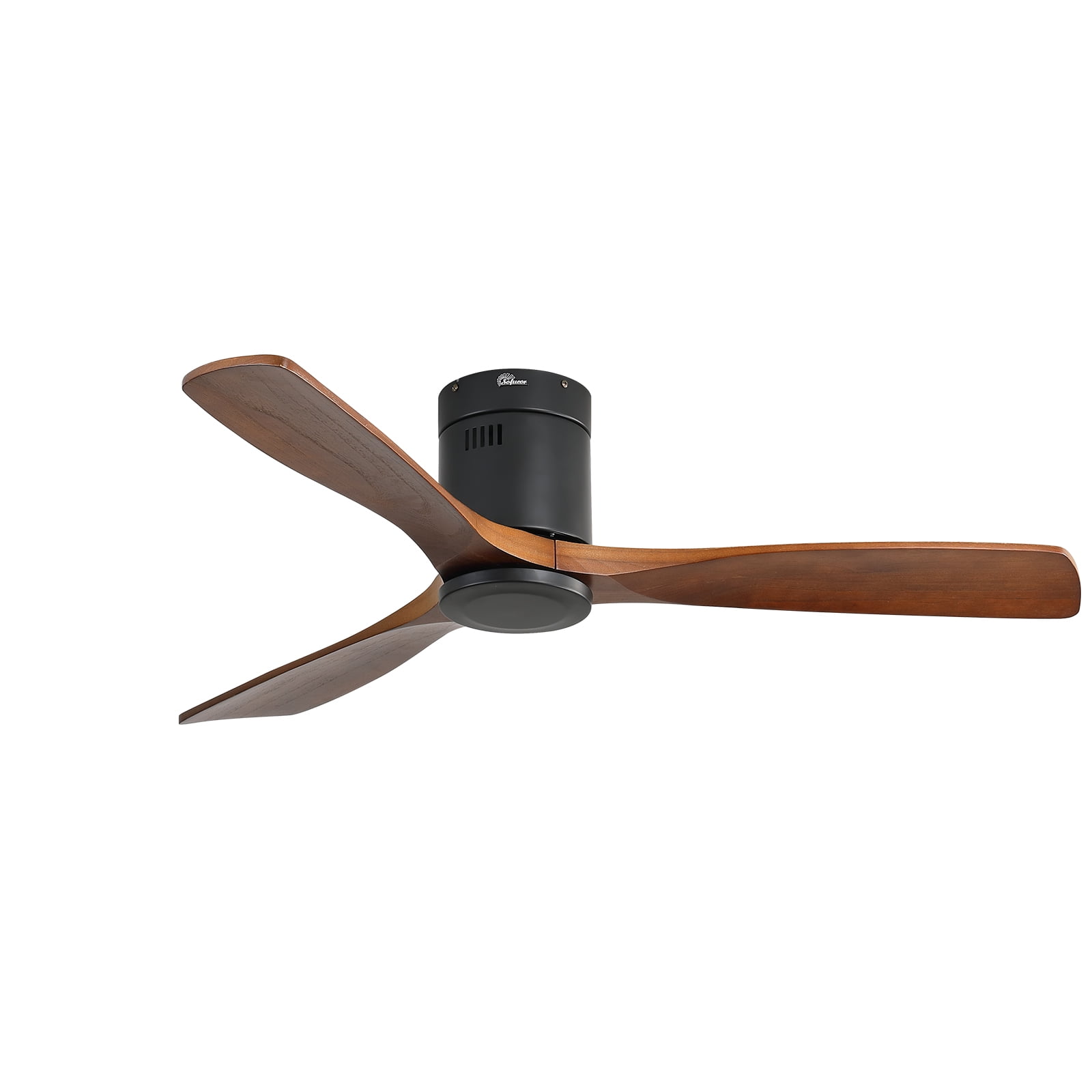 Sofucor 52" Smart Ceiling Fan, Indoor/Outdoor Ceiling Fans Without Lights, Compatible with Alexa/Google/App, 3-Color Light 6-Speed Timing Reversible DC Motor
