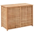 thumbnail image 4 of vidaXL Laundry Chest Basket with Removable Fabric Inner Bag Solid Wood Walnut, 4 of 6