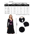 thumbnail image 7 of HA-EMORE Women's V Neck Long Sleeve Smocked Midi Dress A-line Swing V Neck Casual Dress Long Sleeve Empire Waist Wrap Midi Party Dresses with Pockets, 7 of 7