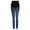 Blue, variant on zttd women solid color high waist jeans flares ankle fashion pants trouser