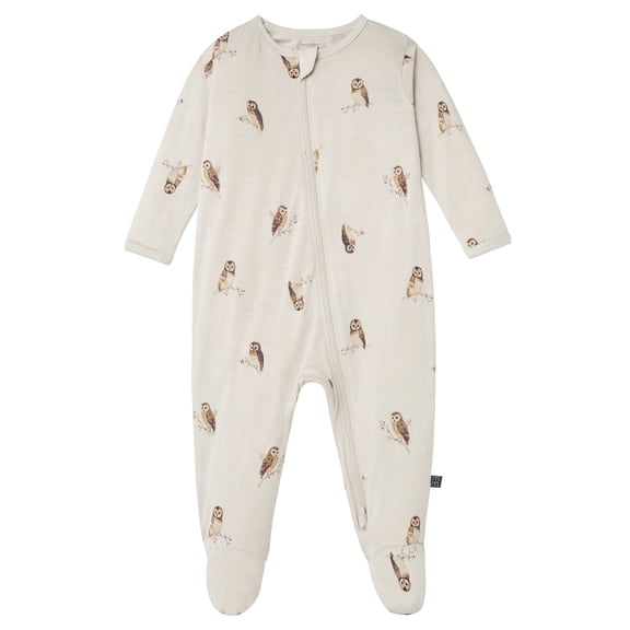 Modern Moments by Gerber Neutral Two-Way Zip Viscose Sleep ´N Play Footed Pajama , Sizes Newborn - 6/9 Months