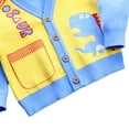 thumbnail image 6 of LYMAYTER Boys V-Neck Sweater for Kids Toddler Cartoon Long Sleeve Cardigan Jacket Spring Fall with Pocket Jersey Tunic for 2-8 Y, 6 of 9