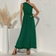thumbnail image 4 of Vestido de mujer Sexy Un hombro Sólido Volantes Casual Vestido largo Fridja hjkh3541, 4 of 8