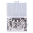 thumbnail image 1 of Kit d'Assortiment de Rondelles Plates en Acier Inoxydable 304 - 660 Pcs Incluant Tailles M3, M4, M5, M6, M8, M10 / Ensemble de Fixation Durable et Résistant à la Corrosion avec Boîte de Rangement Organisée pour Décoration Intérieure, 1 of 6