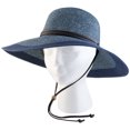 thumbnail image 2 of 442GB Medium Women's Grey and Blue Wide Brim Hat, 2 of 3