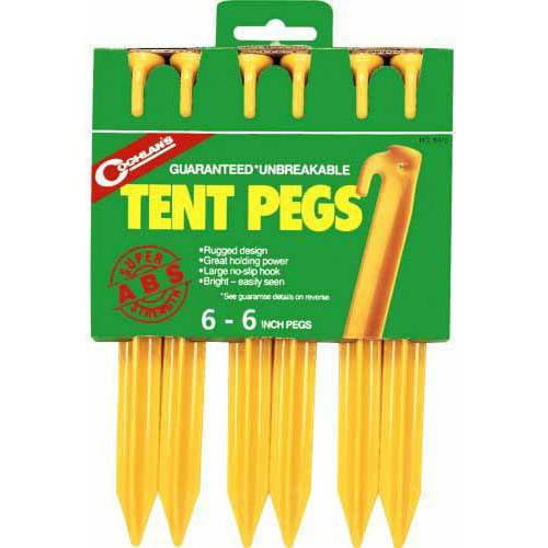 Coghlan'S Abs Plastic Tent Pegs, 6Pack