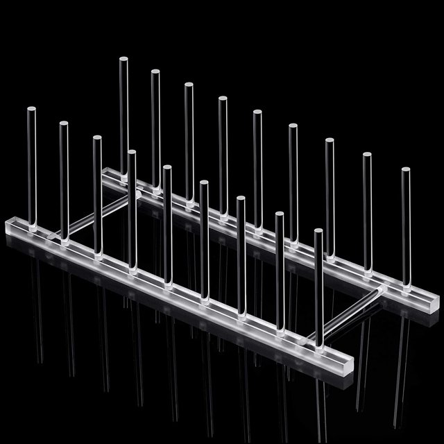 Clear Acrylic Dish Rack Plates Holder Kitchen Storage Cabinet Organizer for Dish, Plate, Bowl, Cup, Pot Lid, Cutting Board
