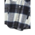 thumbnail image 5 of Gureui Women's Plaid Print Button Down Jacket, Casual Vintage Long Sleeve Loose Coat Lapel Fall Winter Warm Outwear with Side Pockets, 5 of 6