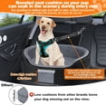 thumbnail image 5 of Dog Car Booster Seat for Medium Large Dogs Under 56 lbs, Black 28D High-Density Memory Foam Dog Bed for Car, Pet Car Seat Travel Bed with Storage Pockets, Blanket, Dog Safety Belt, 5 of 6