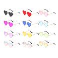 thumbnail image 3 of Sonducket Gafas de sol en forma de corazón Senderismo Viajes Gafas de protección solar Fiesta Banquete Gafas Gafas plegables Regalo Oro Azul Type3 NO3, 3 of 6