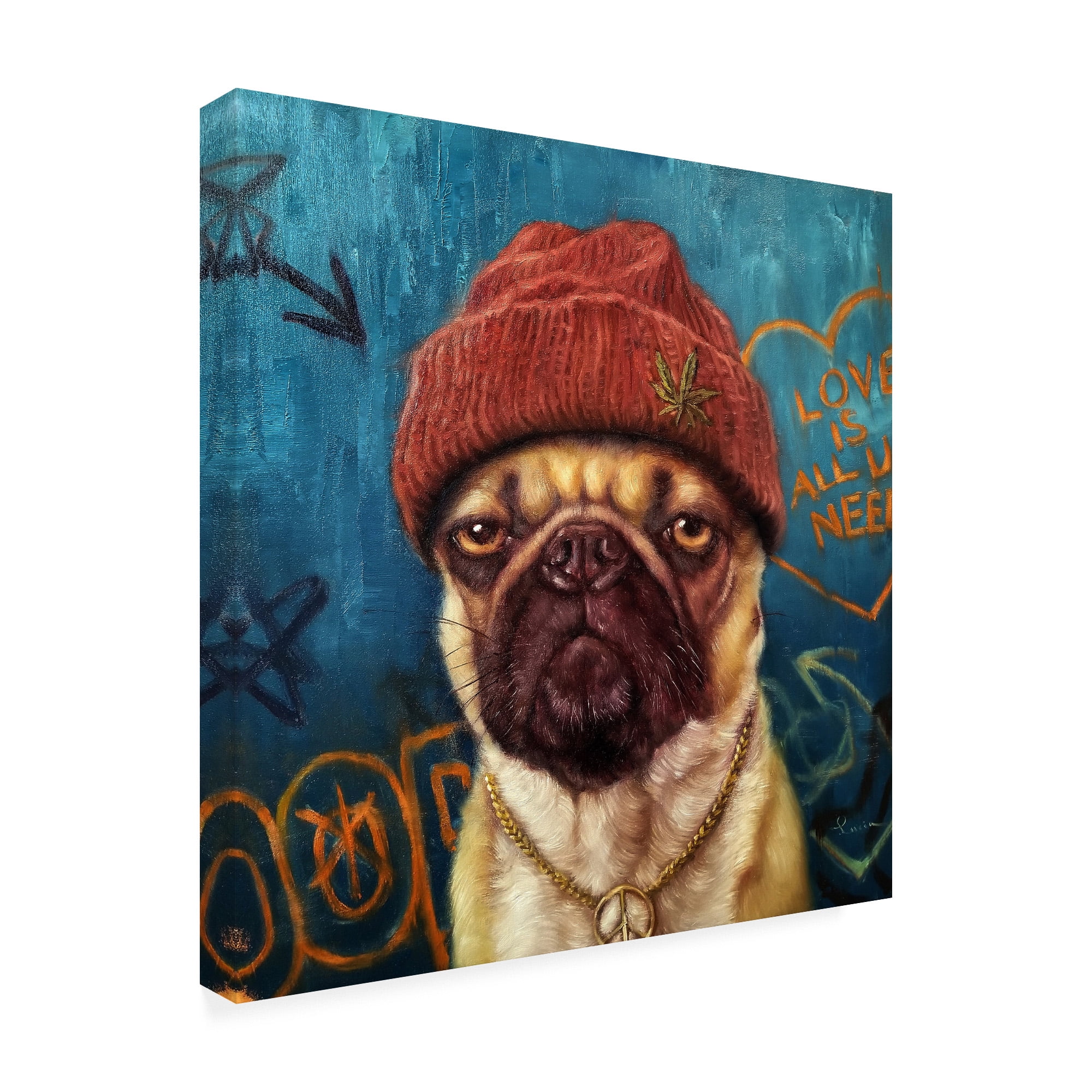 Trademark Fine Art 'Insomnia Pug' Canvas Art by Lucia Heffernan