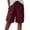 9# Wine, variant on Bermuda Shorts for Women Knee Length High Waisted Baggy Shorts with Pockets Cotton Linen Summer Casual Lounge Army Green XL