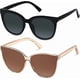 thumbnail image 1 of 2 pairs of sunglasses fashion retro sunglasses (bright black all gray tea frame tea piece), 1 of 2