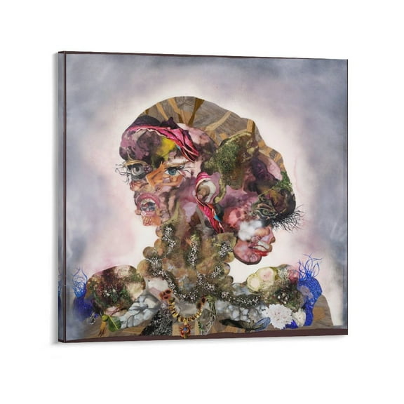 Wangechi Mutu Artist Poster Painting Picture Print Canvas Poster Wall Paint Art Posters Decor Modern Home Artworks Gift 20x20inch(50x50cm)