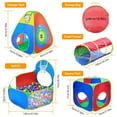 thumbnail image 6 of 5Pcs Colorful Kids Play Tent Ball Pit TeqHome Kids Crawl Tunnel Tunnels Toddlers Playhouse Boys Girls Gift for 3 4 5 6 7 Year Old (Balls Not Included), 6 of 12