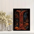 thumbnail image 2 of Gothic Raven Pumpkin Scrollwork Letter I Canvas Print, Suitable for Living Room, Bedroom, Hallway, Office, Study, 2 of 8