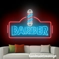 thumbnail image 2 of Handmadetneonsign Barber Neon Sign, Barber Neon Wall Art Decor, Barber Shop Wall Decor, Home Wall Sign 60106, 2 of 5