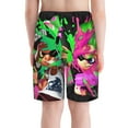 thumbnail image 3 of Splatoon Boys Swim Trunks Quick Dry Swimwear Surfing Bathing Suit Drawstring Elastic Waist With Mesh Lining, 3 of 7