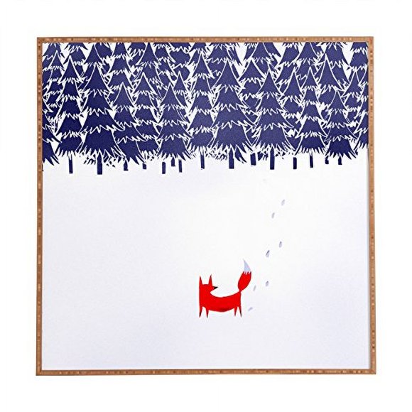 Deny Designs Robert Farkas, Alone in The Forest, Framed Wall Art, Medium, 20" x 20"