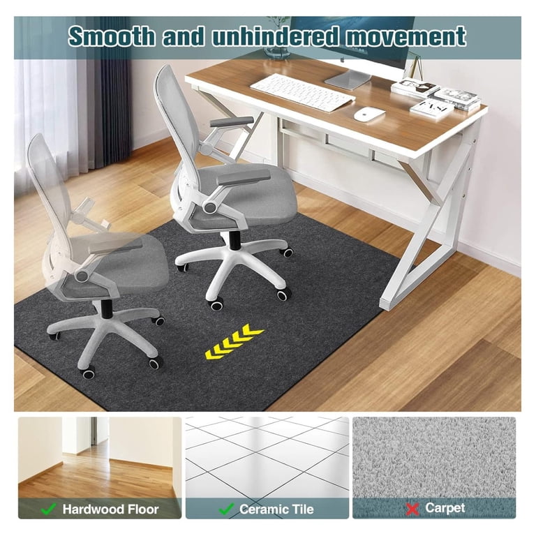 Computer Rug For Rolling Chair Placoot Corduroy Desk Chair Mat - Anti ...