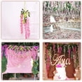 thumbnail image 4 of Nvzi-a 6 Pack Artificial Fake Wisteria Vine Ratta Hanging Garland Silk Flowers String Party Home Wedding Decor, 3.75 Feet/Piece,Pink, 4 of 4
