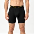thumbnail image 4 of Yyeselk Mens Long Leg Athletic Boxer Briefs with Side Pockets Anti-Chafing Breathable Comfy Underwear Yellow L, 4 of 5