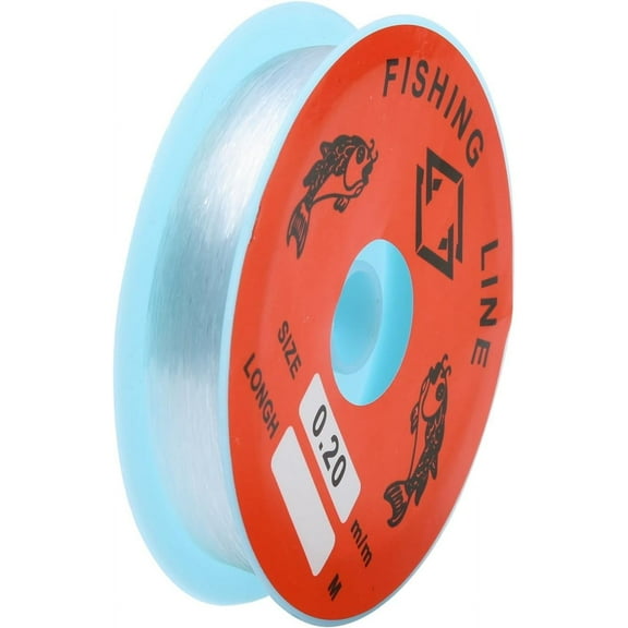 1 Roll Transparent Fishing Thread Nylon Wire Clear 0.2mm 109.36 yards(100m)/roll