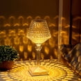thumbnail image 3 of Lámpara de mesa de cristal regulable al tacto, luz nocturna decorativa inalámbrica, luz LED recargable por USB, lámpara de mesa, luz ambiental para sala de estar, dormitorio, restaurante, bar, hotel, 3 of 7