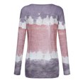 thumbnail image 3 of Hauts d'Été pour Femmes 2023 T-Shirt Imprimé Patchwork Col Rond Décontracté Blouse Chandail en Molleton Surdimensionné pour Femmes en Solde, 3 of 7