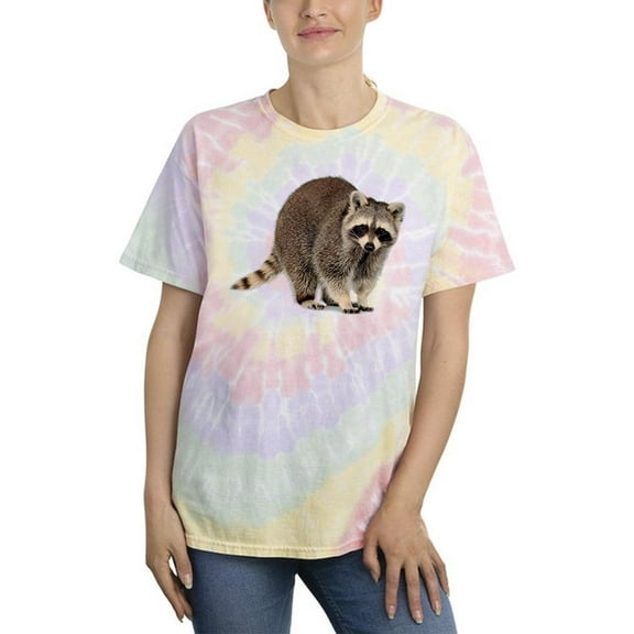 Raccoon Portrait Tie Dye Spiral Women -Image by Shutterstock, Female Large