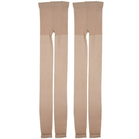 2X New Hot Open Toe Sheer Ultra-Thin Tights Pantyhose Stocking Nude