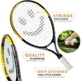 thumbnail image 4 of Tennis Racket for Kids with Training Videos by Street Tennis Club - Proper Equipment Helps You Learn Faster and Play Better - 17" Black/Yellow, 4 of 8