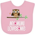 thumbnail image 3 of Inktastic Mimi Loves Me Girls Owl Girls Baby Bib, 3 of 4