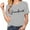 Grey, variant on Women's Short Sleeve T-Shirt Clearance Women Blending Shirts Grandma Shirts for Women Shirt Heart Printed Casual Short Sleeve Tee Top