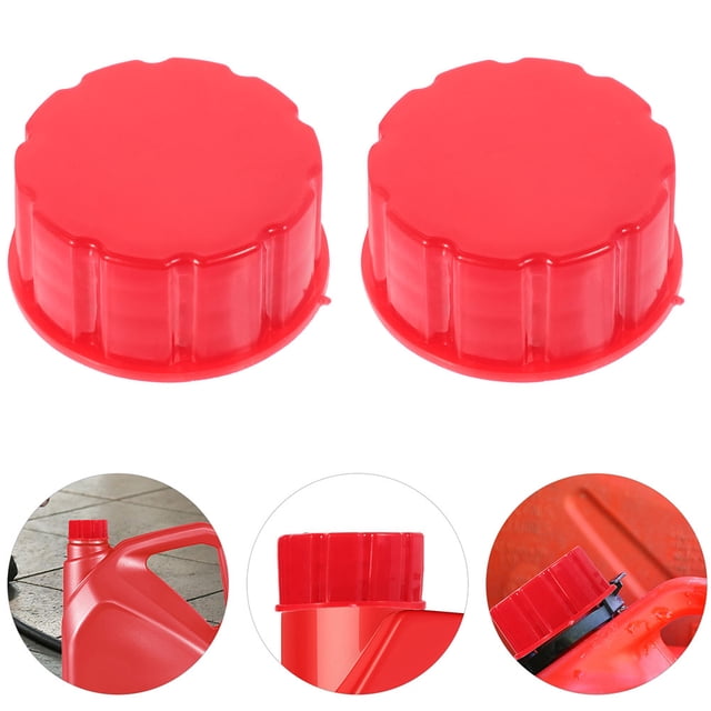 Minkissy 3pcs Gallon Gas Cans Transporting Gas Tank Cap Can Cap Red Rubber Replacement Part