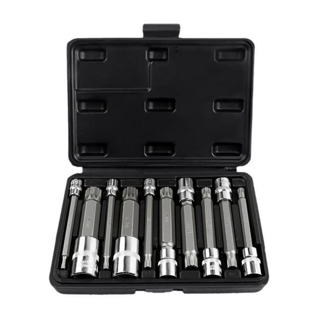 Generic Spline Bit Socket Set Accesorios Robusto Conveniente Práctico M4-18 Herramientas Manuales para Maquinaria de Equipos de Césped