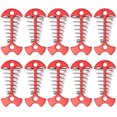 thumbnail image 1 of 10PCS Deck Anchor Pegs, Windproof Aluminium Alloy Fishbone Tent Stakes with Spring Buckle, Portable Wind Rope Anchor, Camping Tent Nail, 1 of 7