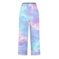 thumbnail image 5 of Edvintorg Womens Lounge Pants Plus Size Fashion Printed Elastic Waisted Loose Casual Trouser with Pockets Women Clothes Purple XXXL, 5 of 5