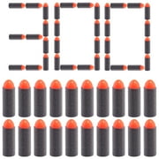 300Pcs Soft Bullet1.5"inch/3.8cm Pointed-end Hard Head Short Bullet for Nerf Converted N-strike Elite Series - Red + Black