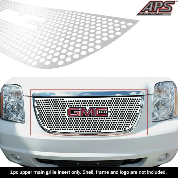 Stainless Steel Main Upper Sheet Grille 2007-2014 GMC Yukon Not For Hybrid/2007-2014 GMC Yukon XL Not For Hybrid