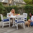 thumbnail image 4 of Outdoor Chair Cushions Set of 4, Waterproof & Fade Resistant Seat Cushion for Patio Furniture - 18.5 x 16 x 2 Inch Chair Pads with Ties and Hidden Zipper, Navy Blue, 4 of 9