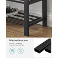 thumbnail image 4 of Banco Zapatero de 3 Niveles, Organizador de Zapatos con Asiento, Entrada, Pasillo, 31 x 60 x 49 cm, Gris Oscuro y Negro MLBS576B33, 4 of 8
