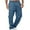 Blue, variant on Men's Elastic Waist Cargo Pants with Belt Loops & Multiple Pockets Straight Fit Casual Trousers