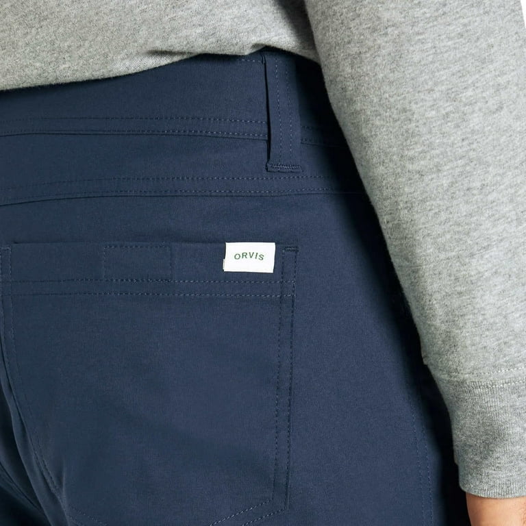 Orvis Men's Fleece Lined Stretch Fabric Pant (Blue,36x32